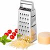 J-ouuo 4-Sided Cheese Grater, Vertical, Ergonomic Stainless Steel, for Cucumber, Carrot, Cheese, Fruit, Vegetables, Chocolate, Cheese Grater, Kitchen