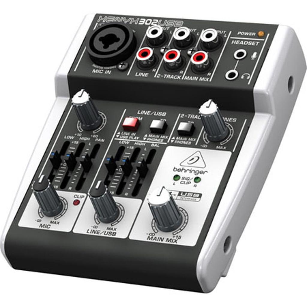 Behringer DAW compatible mixer with USB audio interface 302USB XENYX