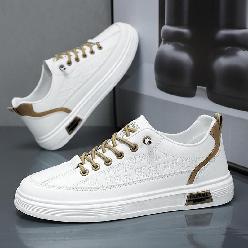 Men's Leather Casual Shoes High Quality Mens Designer Sneakers Outdoor Breathable Non-slip All-match Flat Shoes Tenis Masculino