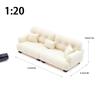 Dollhouse Simulation Flocking Sofa Model Dollhouse Mini Living Room Furniture Decoration Accessories Pretend Play Toys