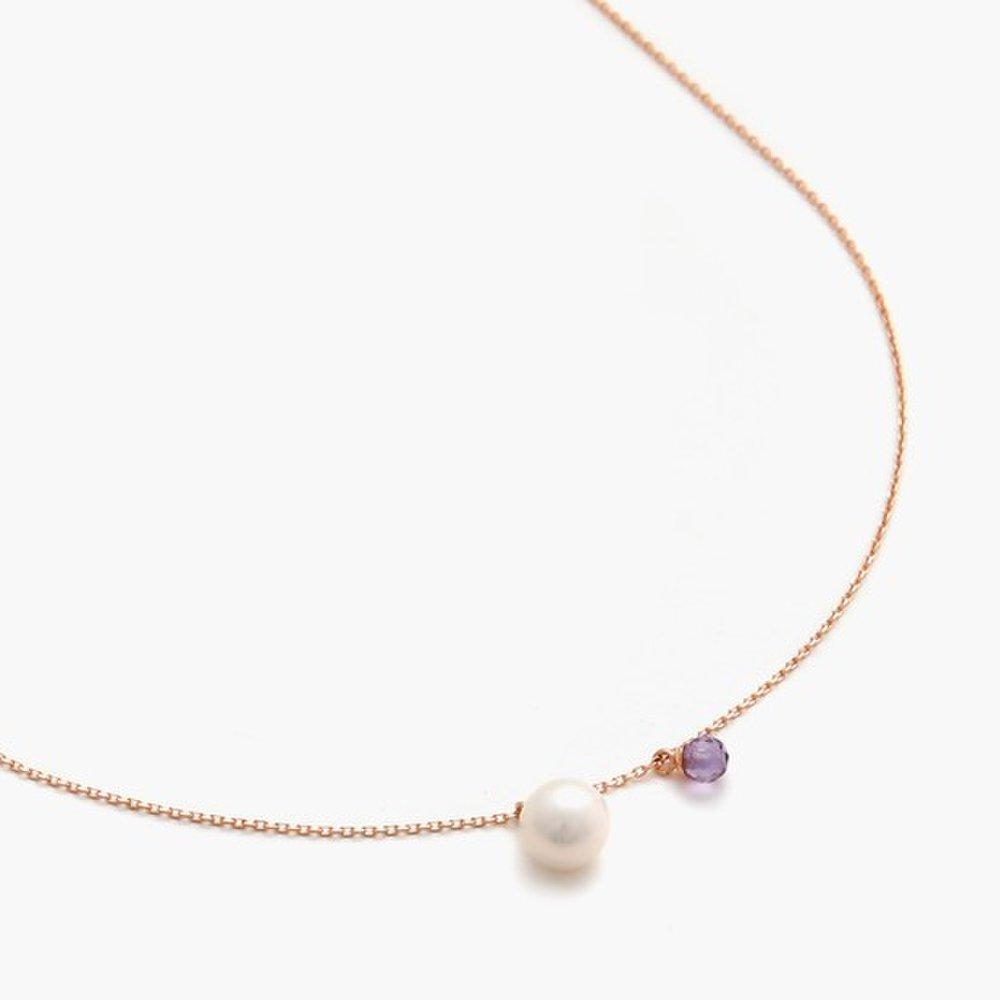 J.Lauren 03N0690 February Birthstone Amethyst Pearl Long Necklace