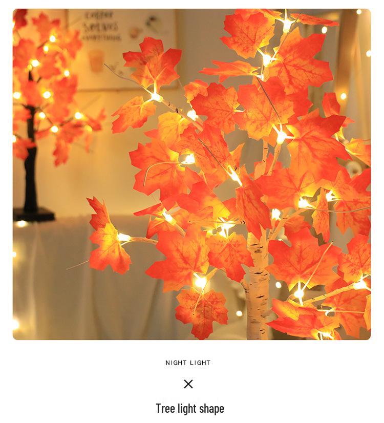 Best-Selling LED Maple Leaf Tree Light: Thanksgiving Table and Room Decor