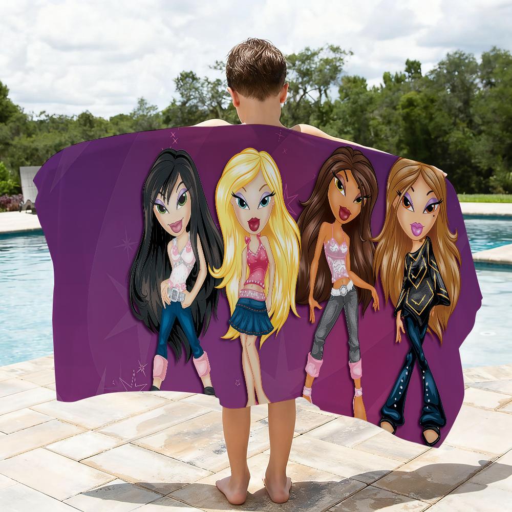 Doll Fashion B-Bratz-S Y2K Towel Quick Drying Beach Towels Are Suitable For Swimming Pools Camping Yoga And The Gym