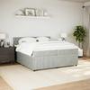 Sommier Tapissier avec Matelas Gris Clair 200 x 200 cm Velours