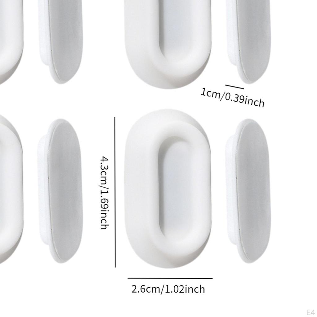 4 Pieces Remote Holder Wall Mounted, Easy to Install Sturdy Self Sticky TV Control Rack for