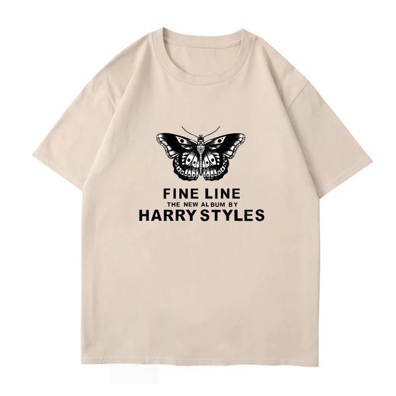 Harry Styles Womens Butterfly Printed Tshirt Summer Fashion Cotton Casual Top Womens Y2K Retro Street Tshirt Clothing Top