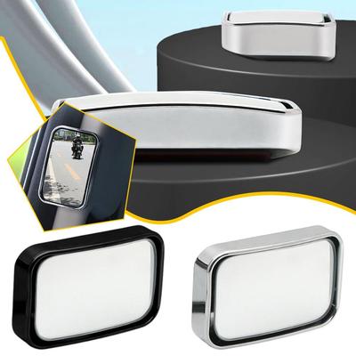 Car Rearview Mirror Auxiliary Blind Spot Wide-angle Auxiliary Observation Mirror Adjustable Safety Mirror Mirror T5E6