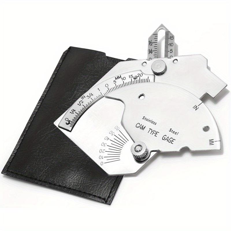 1PC Cam Type Weld Gauge Stainless Steel Metric & Inch Permanently Etched Markings and Thickness for Professional Welders