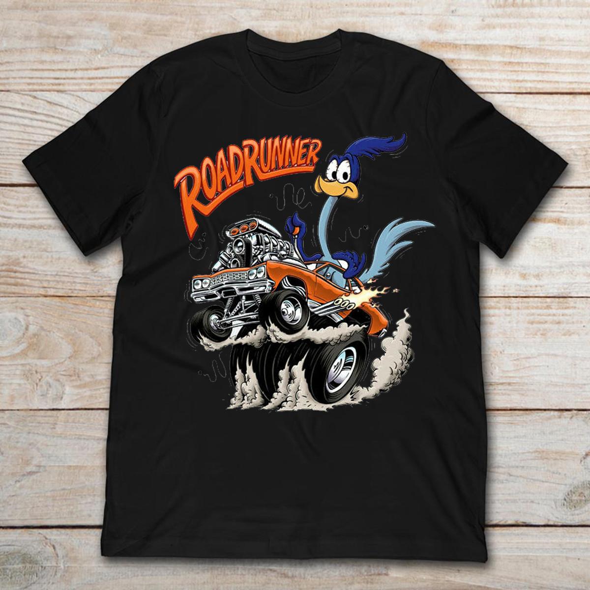 Funny Wile E Coyote and the Road Runner Cartoon T Shirt Black men SG226 S