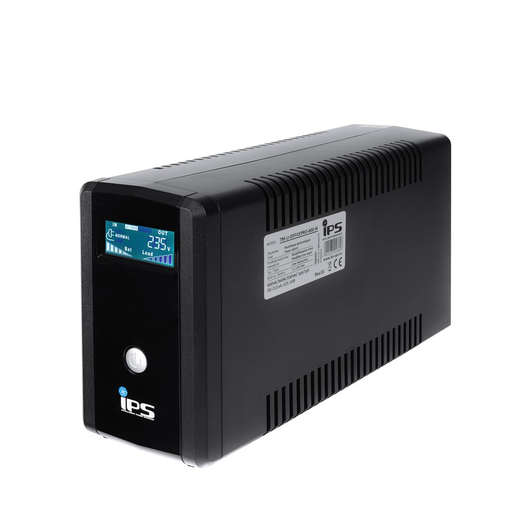 Zasilacz Awaryjny Ups Biurowy 600Va 360W Lcd 2X Schuko Line-Interactive
