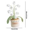 Knitted Flowers Decorations Decorative Crochet Flowers Potted Plants Knitted Artificial Flowers for Party Favors