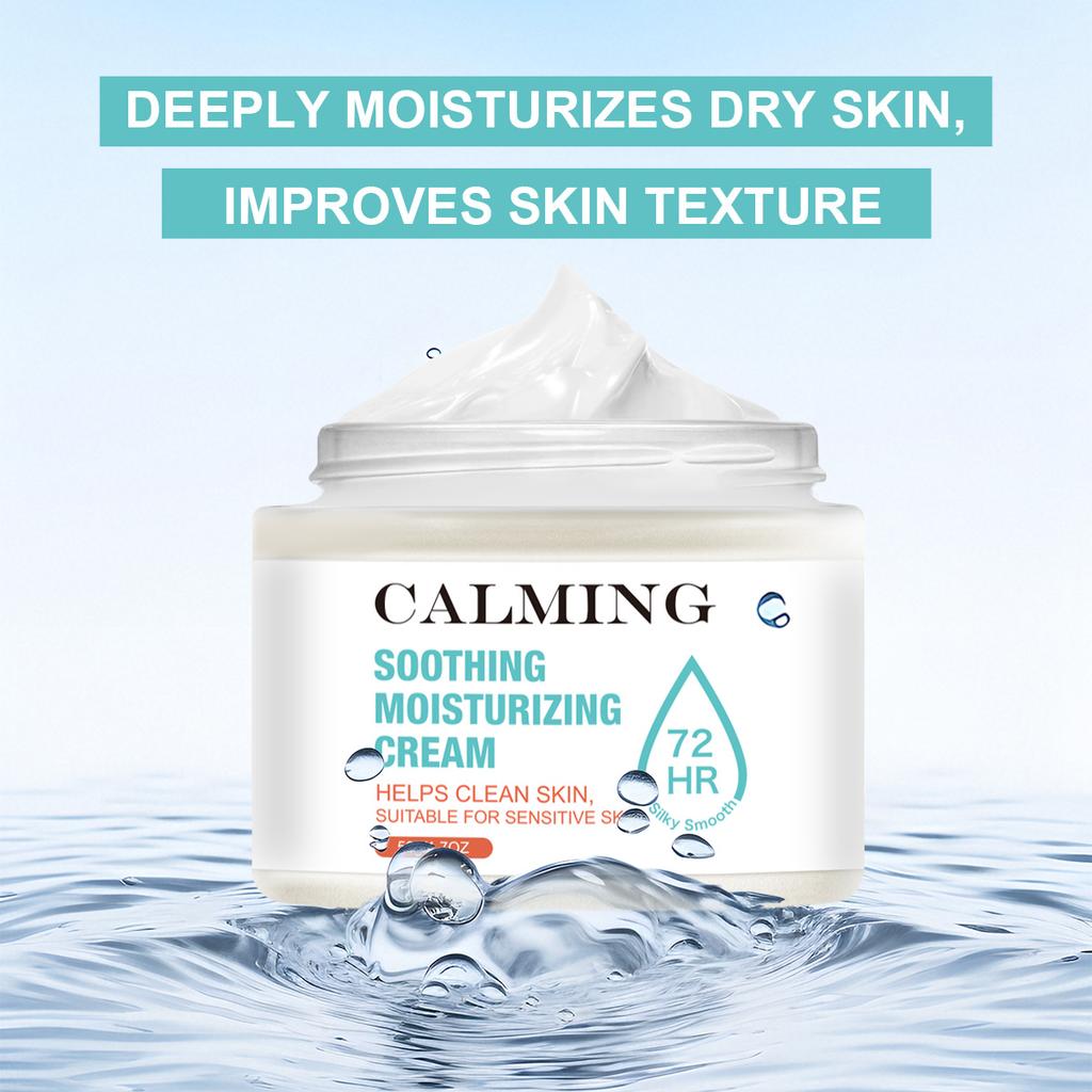 Soothing Moisturizer 50G Redness Relief and Sensitive Skin Repair Cream Barrier Strengthening Hydrating Serum Cream 0.05M Jar for All Skin Types