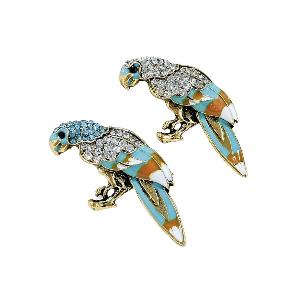 Fashion Retro Temperament Diamond-Encrusted Oil Eagle Brooch Accessories, Suit Dress One-Word Pin Corsage