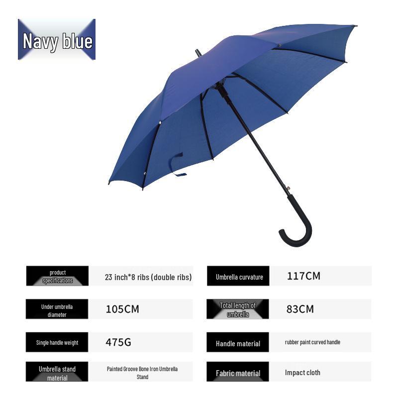 Automatic Golf Umbrella with Long Handle for Business, Custom Logo Printing Available.