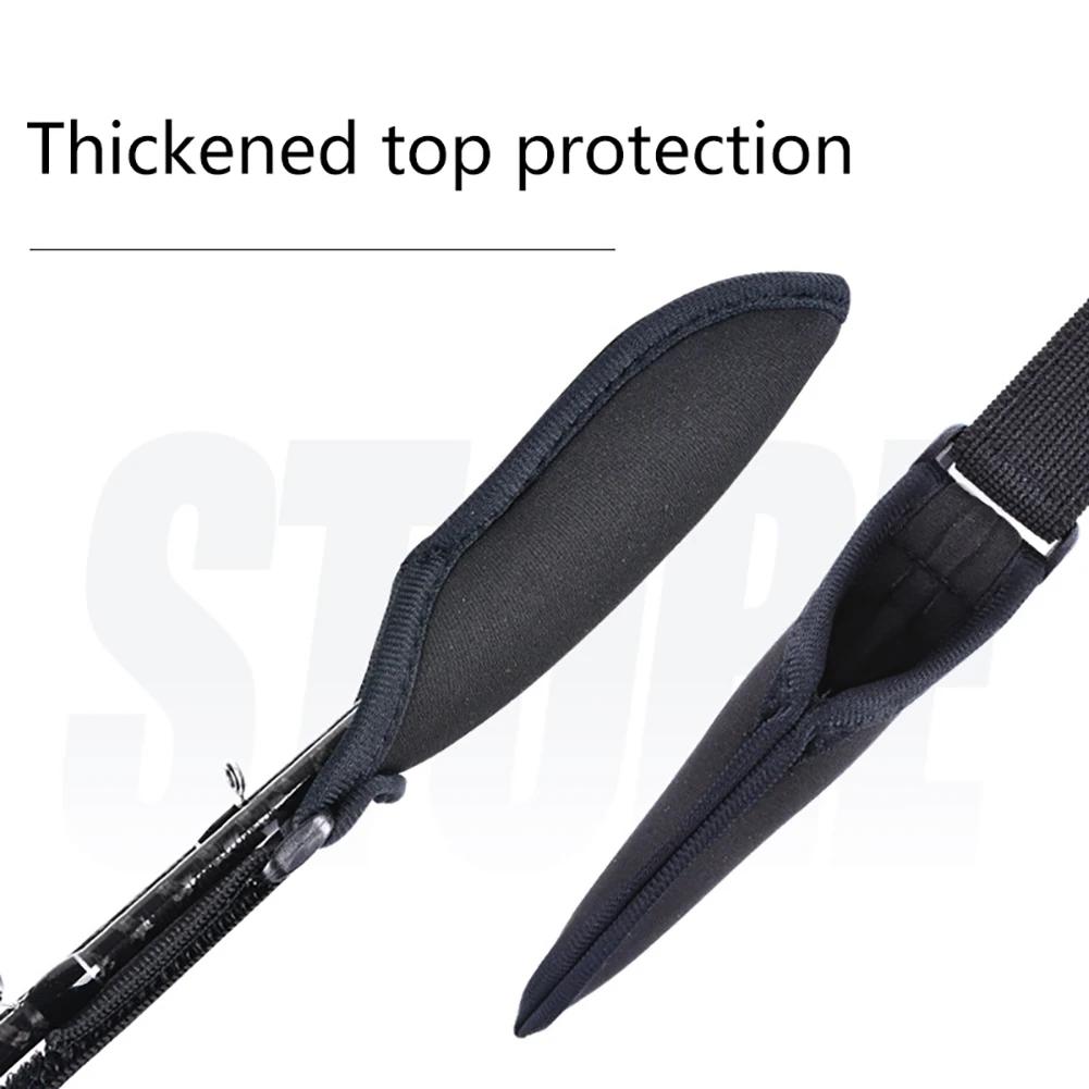 1-5PCS Fishing Rod Socks Srtap Fishing Pole Sleeves Belt Rod Protector Adjustable Rod Cover Protector for Fishing Rod Tube Case