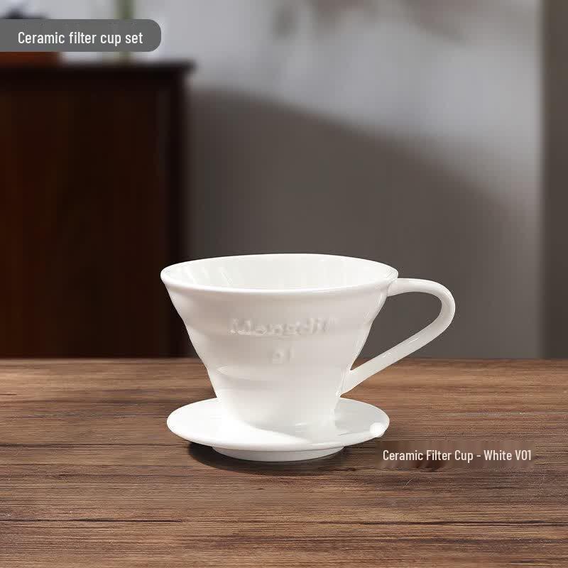 Qiwei V60 Ceramic Hand-Pour Coffee Dripper Set