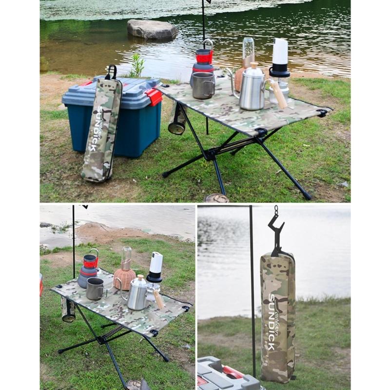 Faltbarer Campingtisch, Rolltisch, leichter Aluminium-Klapptisch, kompakter Picknicktisch für Angeln, Picknick und Grillen