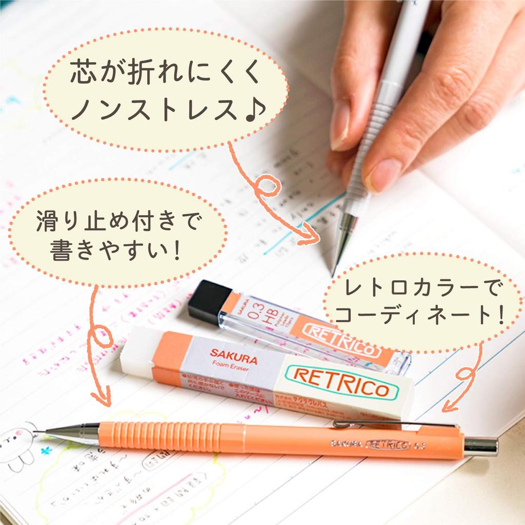 Sakura Crepas Mechanical Pencil Retrico 0.3mm Cool Gray 10 pieces NS203R#44(10)