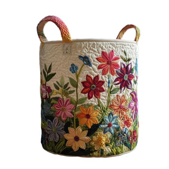 Quilted Laundry Basket Large Capacity with Handles Organizer Foldable Soft Storage Box for Nursery Bedroom Laundry Room