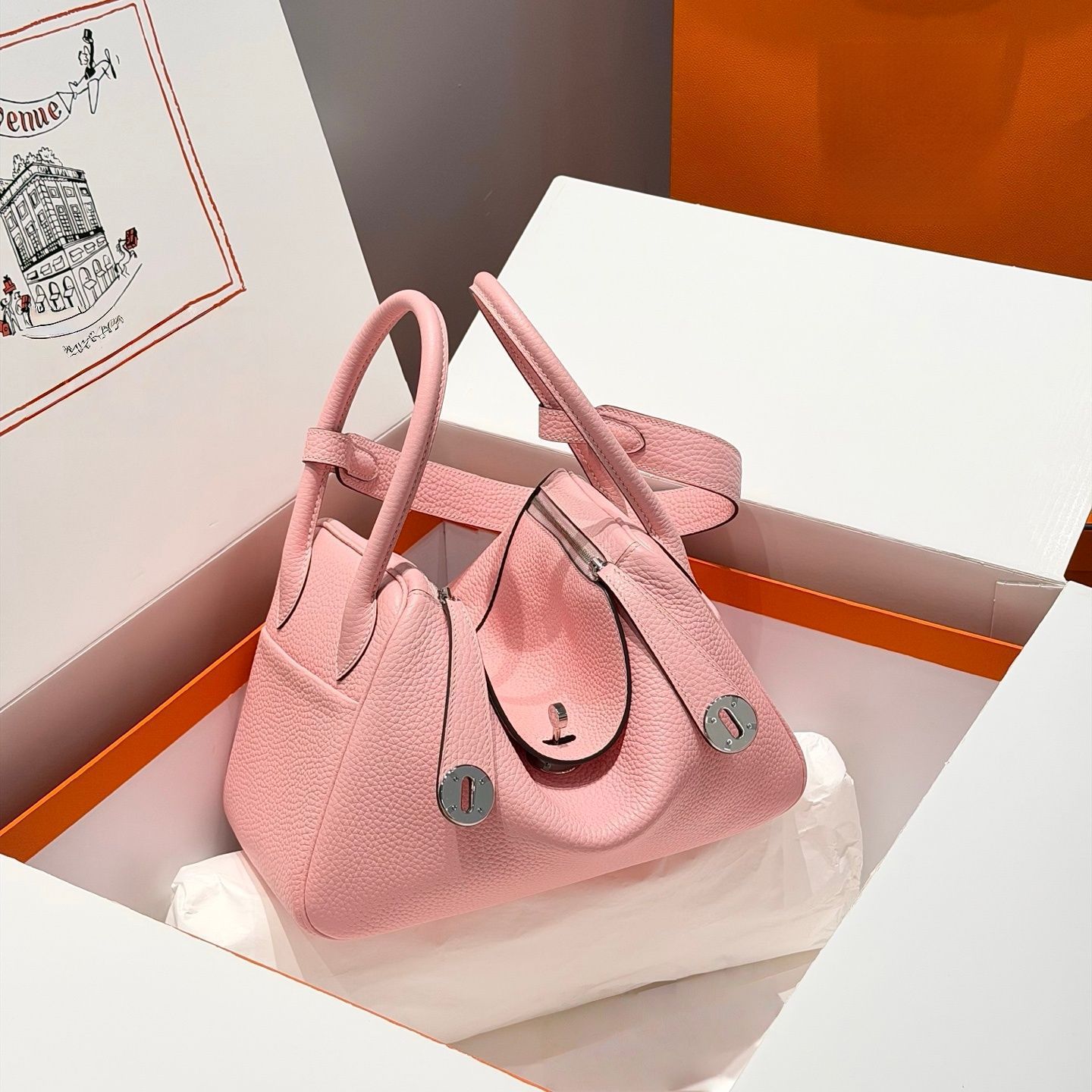 

H Home Stainless Steel Hardware TC Genuine Leather Lindi Bag 19/26/30 Lychee Pattern Head Layer Handheld Doctor s 26x18x12 (cm)