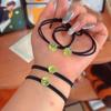 Mori Girl Four-Leaf Clover Hair Tie - Sweet Flower Ponytail Ornament & Versatile Fairy Accessory.
