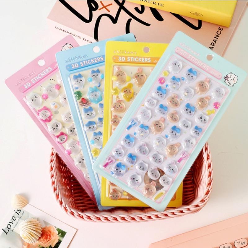 Kawaii 3D Crystal Stickers Waterproof Adhesive Decals For Phone Laptop Water Bottle Diy Journal And Kids Gift Toy