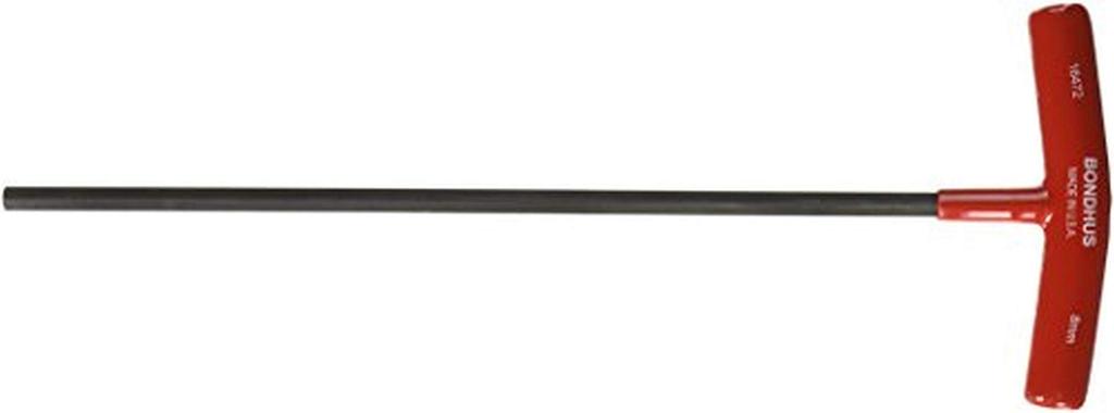 Total Length 355mm Hexagonal 8mm 355mm Shaft 336mm Handle Black Dyed 14HT8MM [BONDHUS] T-handle [Total Length Length Length 129mm] No.16472