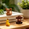 Small Duck Figurine 3D Printed Cute Turtle/Panda/Dog/Banana Duck Statue for Home Office Desk Shelf Decor