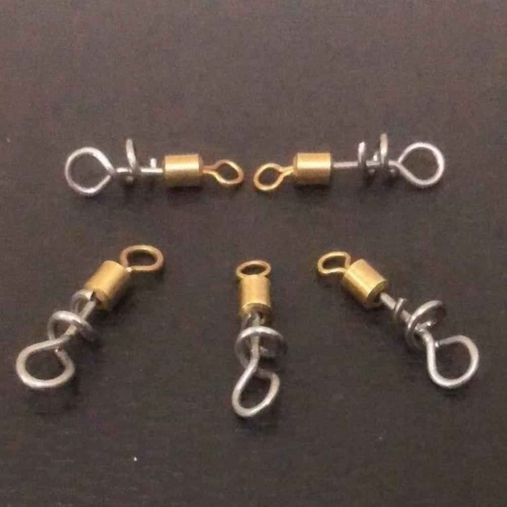 20pcs Fast Snap Design Fishing Swivel Connector Spiral Swivel Lure Hook Tackle  Saltwater Fishing