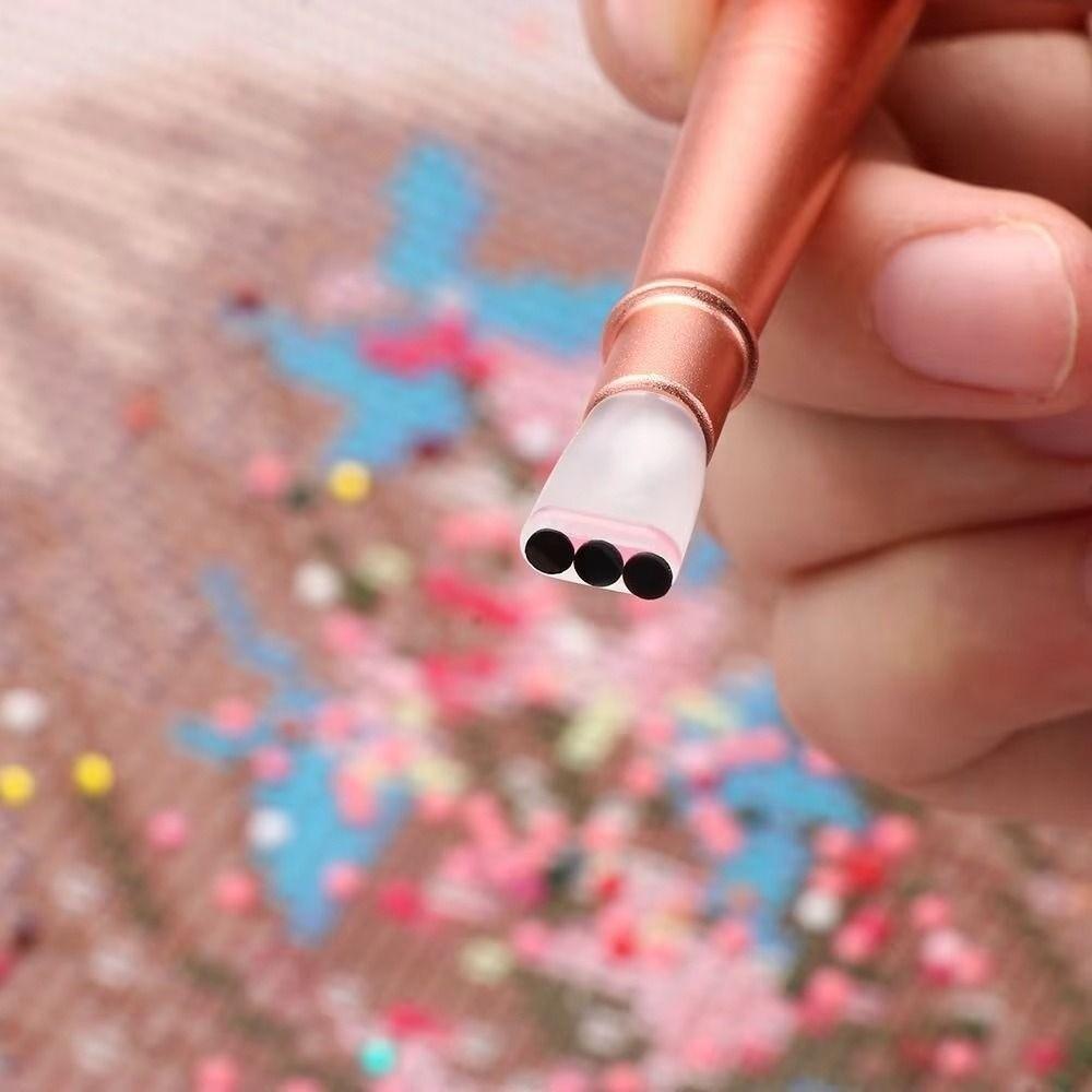 Handmade Alloy Crystal Point Drills Round Square Diamonds Electric Diamond Art Pen  DIY Projects