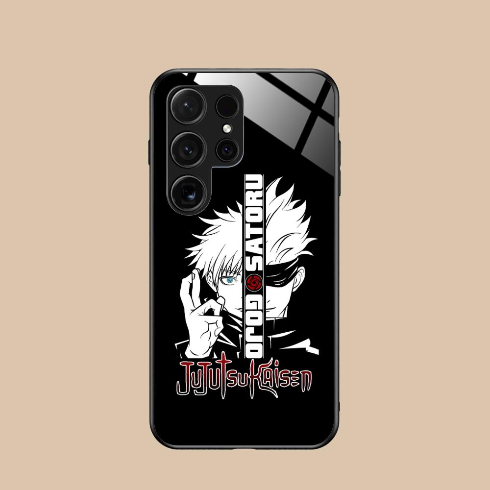 Coque de téléphone Satoru Gojo Jujutsu Kaisen pour Samsung Galaxy S26 S25 S24 S23 S22 S21 S20 Note20 Plus FE Ultra Housse Colorée en Verre