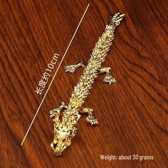 Alloy Five-Claw Golden Dragon Desktop Ornament - Free Shipping