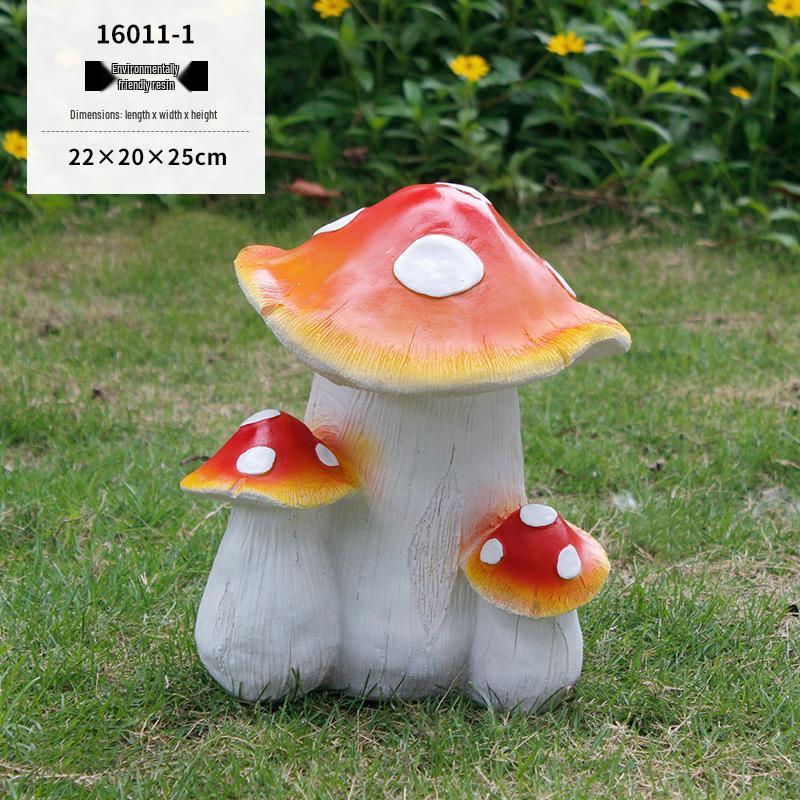 Resin Mushroom Ornaments for Outdoor Garden and Lawn Decor