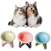 Pet Supplies Ceramic Flying Disc Pet Bowl Korean Style Multicolor UFO Cat Bowl Anti-Tip Round Cat Feeding Bowls For Cat and Dog