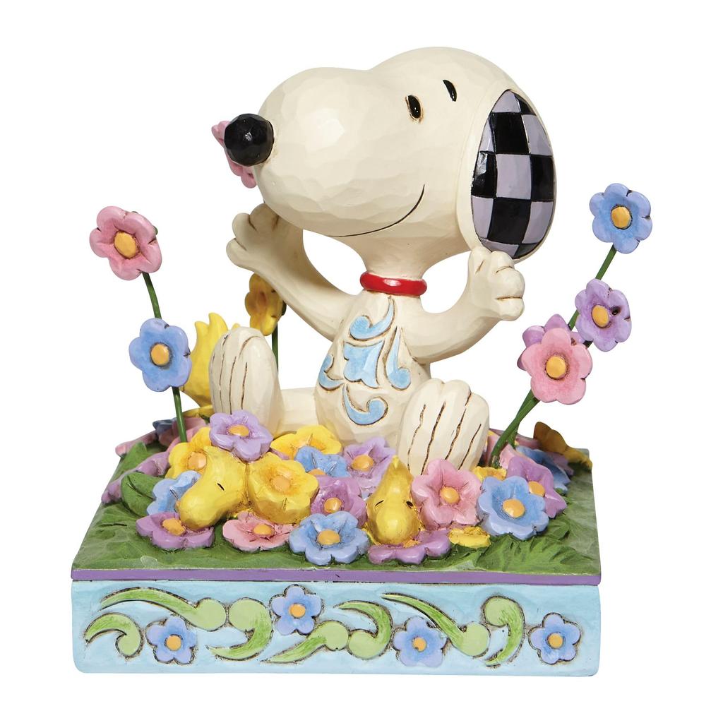 Enesco Jim Shore Snoopy & Woodstock In Flowers 6007965