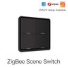 Tuya Zigbee 4-Button Timer Scene Switch - Smart Home Remote Control with Free Sticker