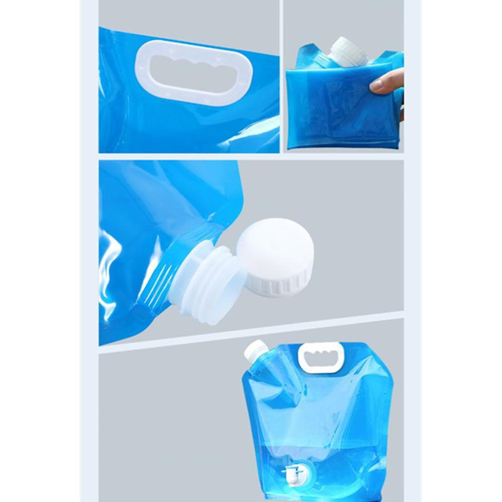 5/10l Portable Folding Water Bags Large Capacity Outdoor Travel Camping Water Container Water Storage Bucket