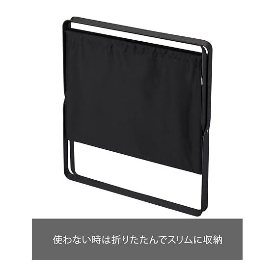 Yamazaki Jitsugyo (Yamazaki) Baggage Storage Box Black Approx. W46 x D29 x H40cm (when used) Tower Folding Luggage Storage 3545