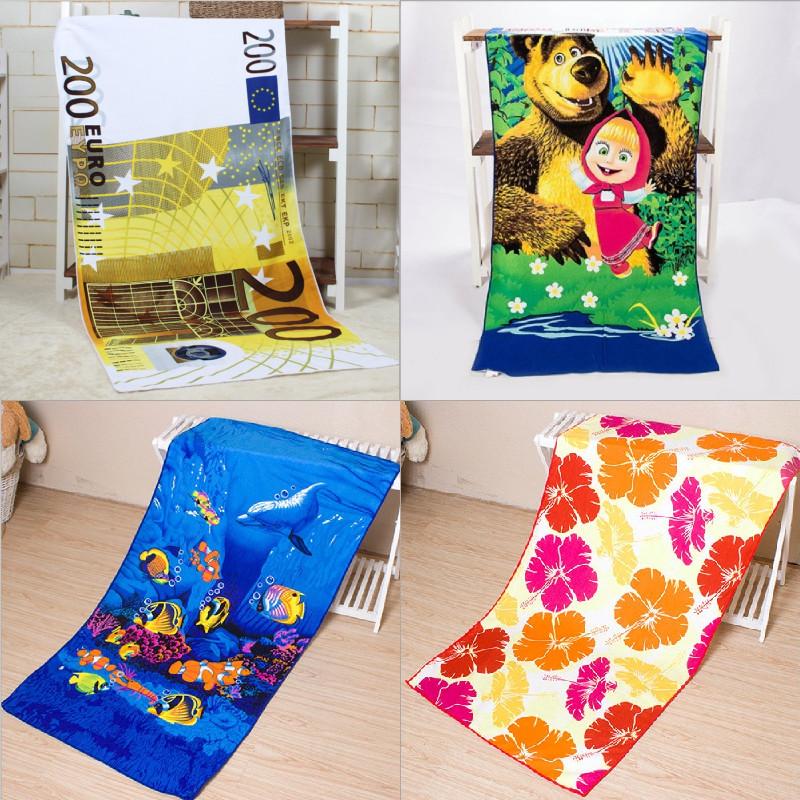 Sports Microfiber Towel Bright Print Highly Absorbent Swimming Travel Supplies