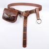 3pcs Medieval Vintage Print Belts Viking Warrior Waist Hanging Tool Fanny Pack Skirt Clip Halloween Role Play Props