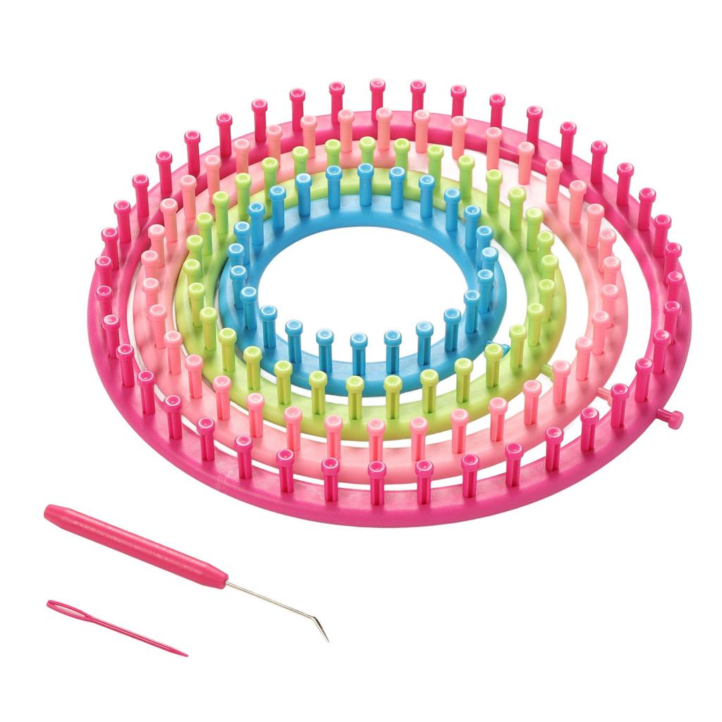 Runde Strickrahmen Set Mehrzweck DIY Strickrahmen Werkzeugset für Schals Mützen Socken Schals Handschuhe