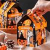 10Pcs Non Candy Snack Packaging Box Cartoon Ghost House Cookie Box  Themed Party Supplies