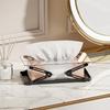 Clear Tissue Box Holder Spring-loaded Tissue Dispenser Transparent Desktop Tissue Box Cover for Home Office Bathroom Car
