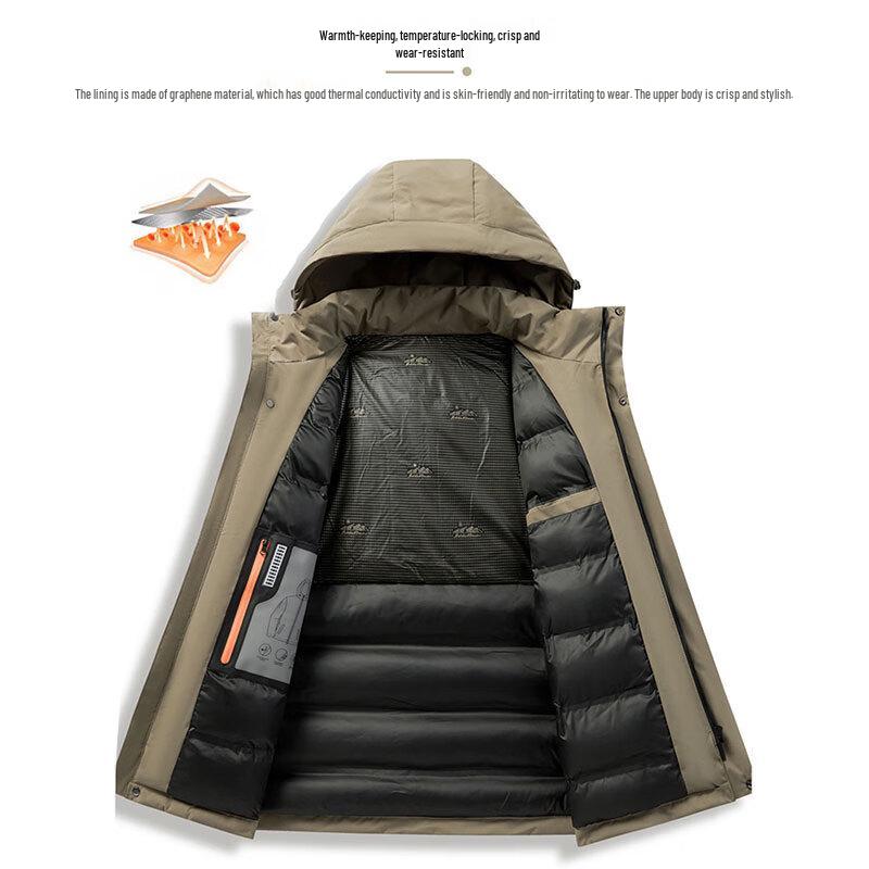 ROMON Men's Hooded Warm Padded Jacket