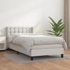 3130752 vidaXL Divan-lit Tapissier Avec Matelas Blanc 90x190 Cm Similicuir