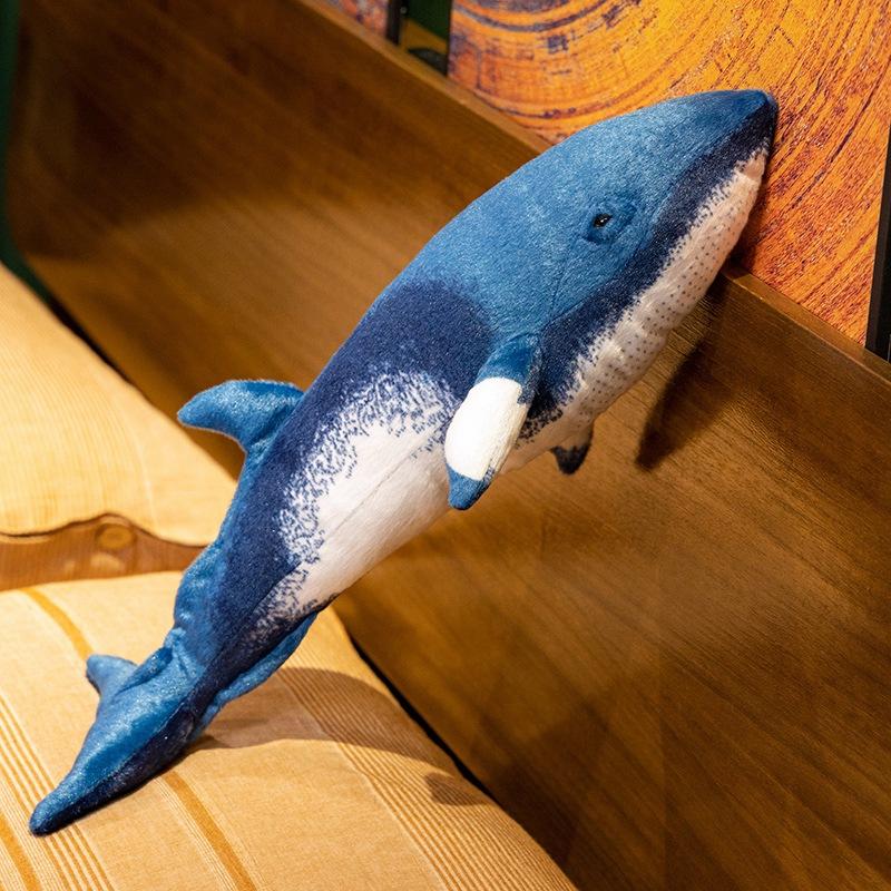 

Имитация морской жизни Усатый кит Кукла Плюшевая игрушка Милая кукла-кит Детская подушка для сна Кукла Подарок 55cm 0.2kg