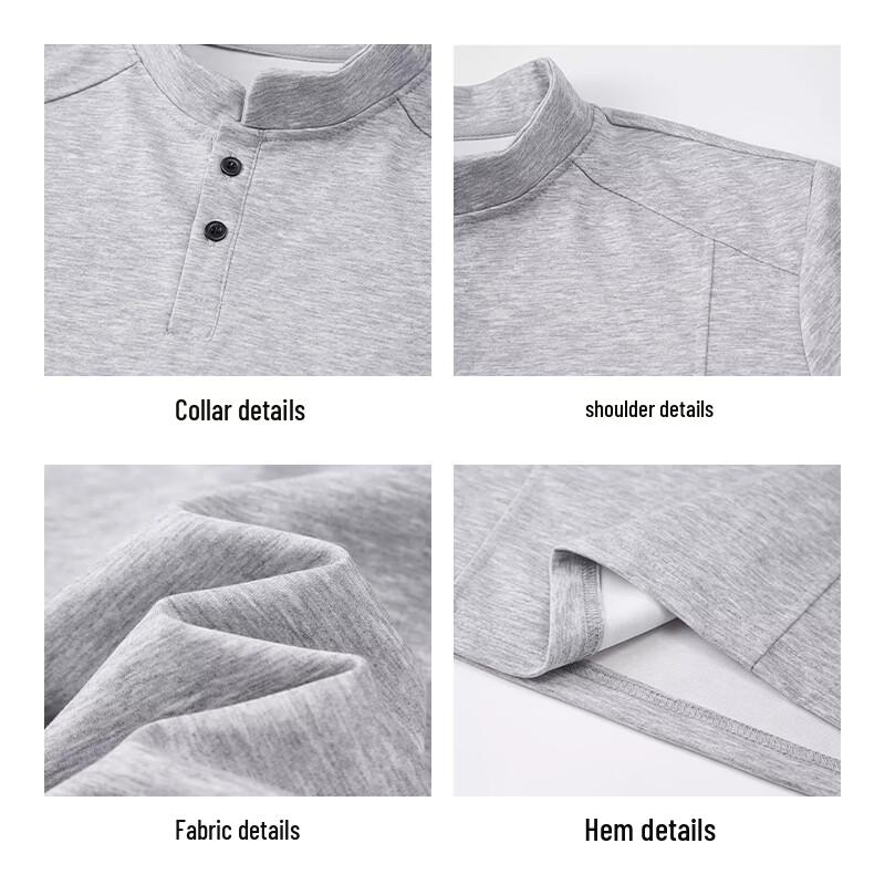 Jeep Men's Stand Collar Solid Color Sweatshirt