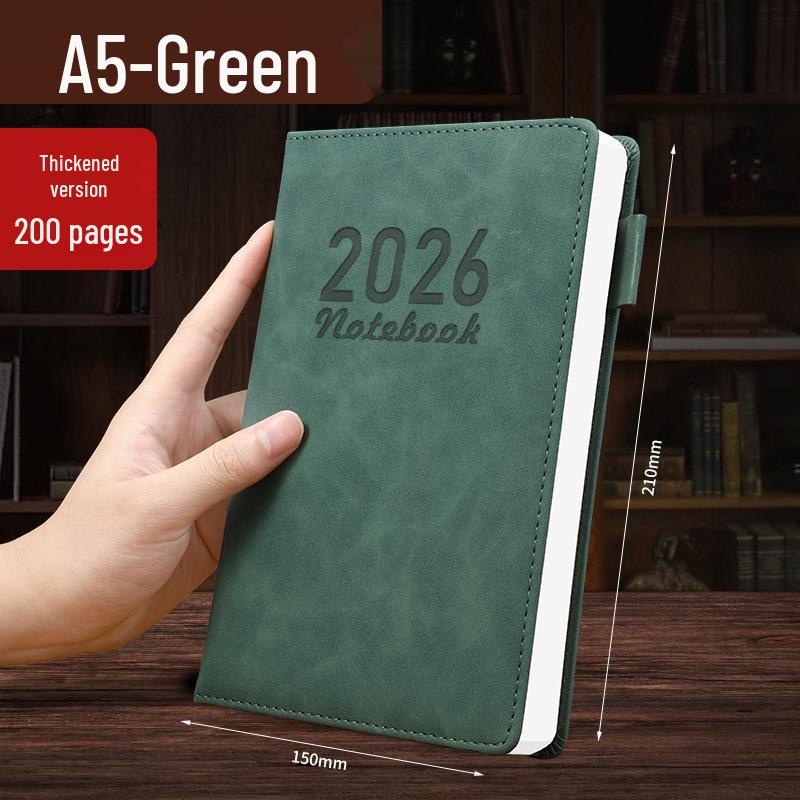 

Очень толстый кожаный блокнот формата А5 с пряжкой - Идеально подходит для студентов и бизнеса, простой дизайн дневника