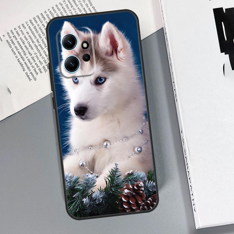 Animal Husky Puppy Case For Xiaomi Redmi Note 14 Pro 10 11 12 13 15 Pro Cover For Redmi 15 13C 12C 10C 14C 15C
