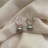 French pearl earrings women's new popular fashionable and unique earrings, high-end light luxury niche earrings